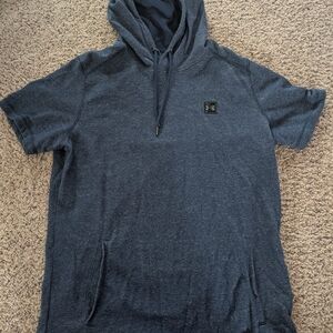 Under Armour Blue Hooded Short Sleeved Sweatshirt